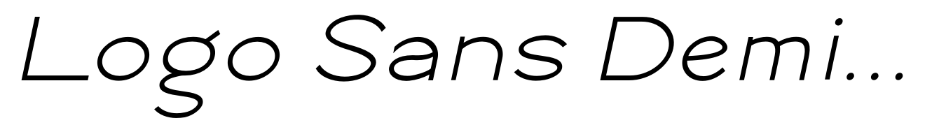 Logo Sans Demi Bold Italic